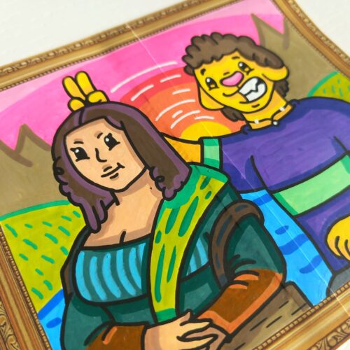 Viro drawing on Indafront Victorian Frame sticker blank