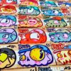 Sinnr graffiti drawing on Indafront Hello My Name is Beige blank stickers