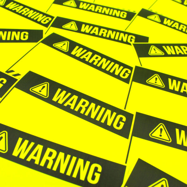 Indafront Warning stickers