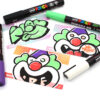 Fun sticker graffiti art by Fatoe on Indafront Hello My Name is Red vinyl gradient stickers.