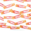 Indafront Hello My Name is Red vinyl gradient stickers