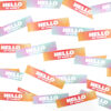 Hello My Name is Gradient stickers Red and Pink