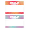 Indafront Hello My Name is Stickers Gradient Pink and Red