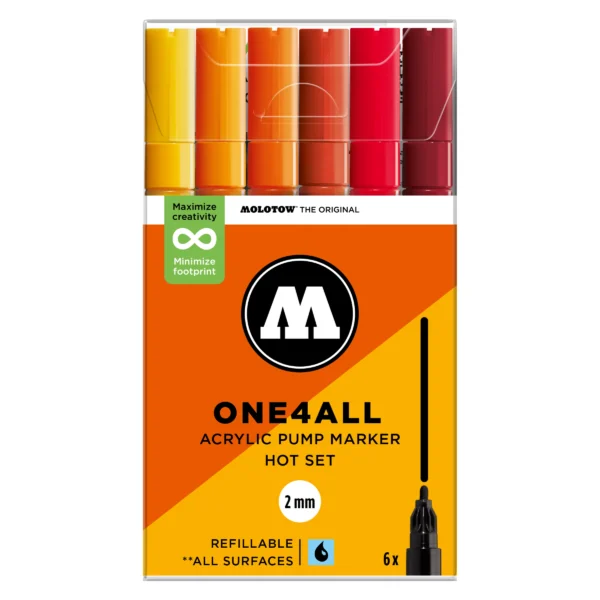 Molotow ONE4ALL 127HS Hot Set (2mm) (6x)