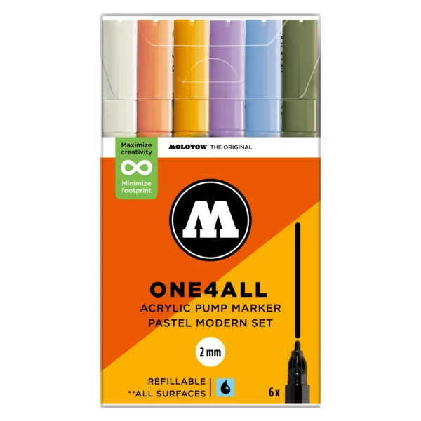 Molotow ONE4ALL 127HS Pastel Modern Set (2mm) (6x)