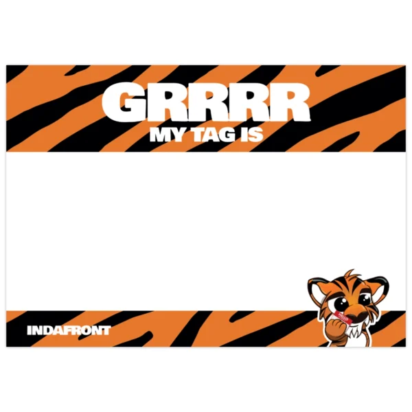 Indafront Grrrr My Tag is sticker