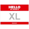 Indafront Hello My Name Is Red XL sticker thumbnail