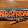 Indafront piece by Uzio on Hello My Name is light blue stickers