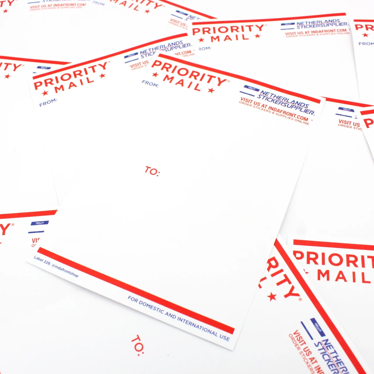 Indafront Priority Mail Matte A6 stickers