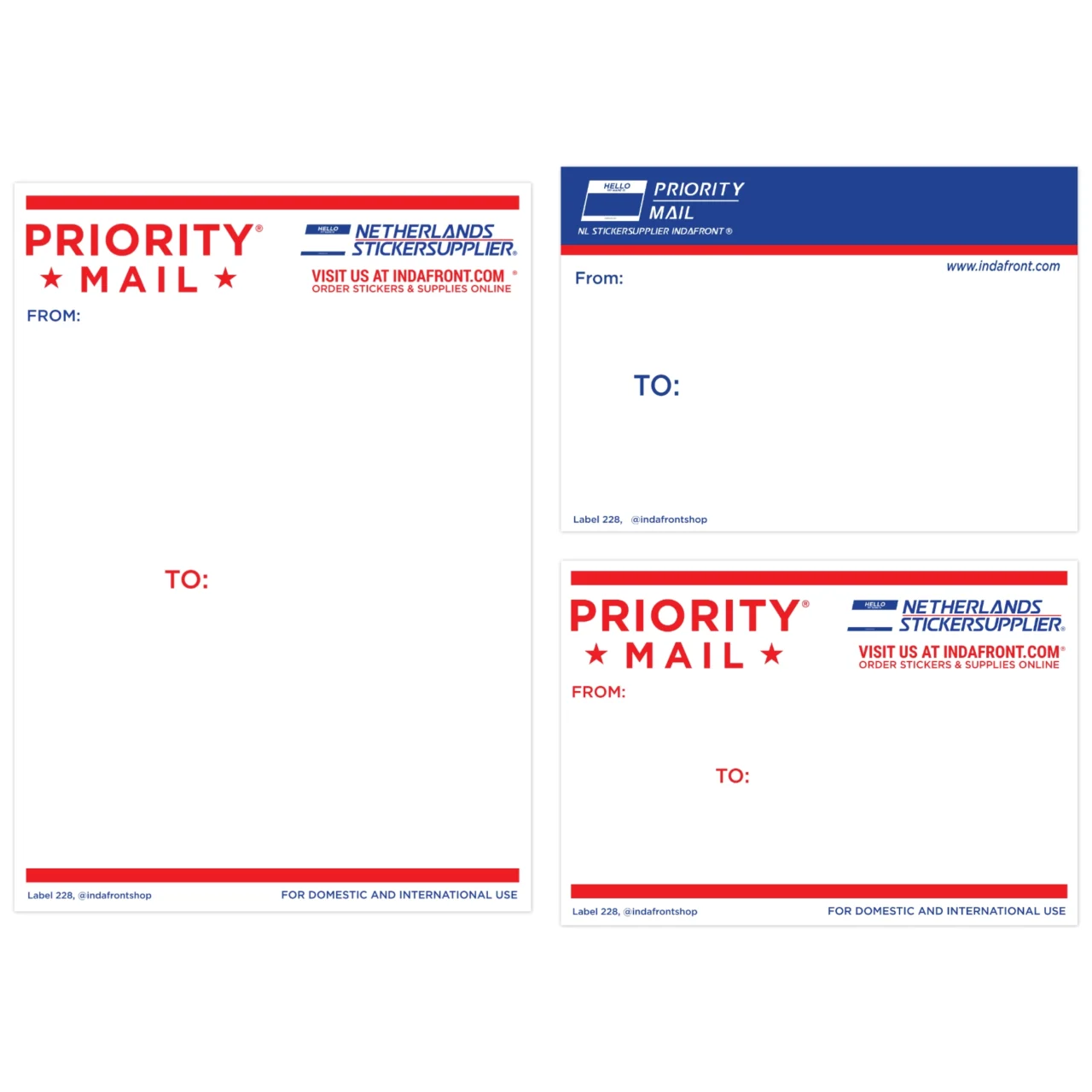 Priority Mail matte sticker mix pack