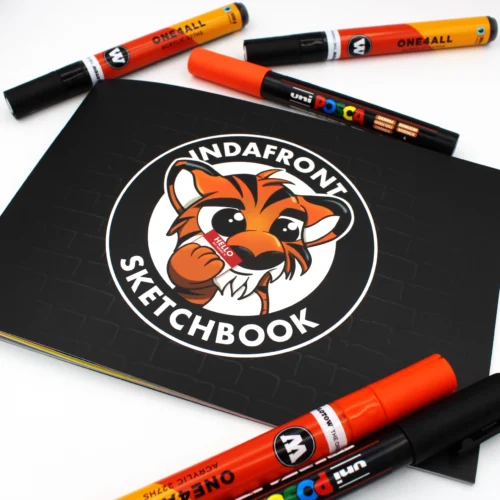 Indafront Sketchbook with markers