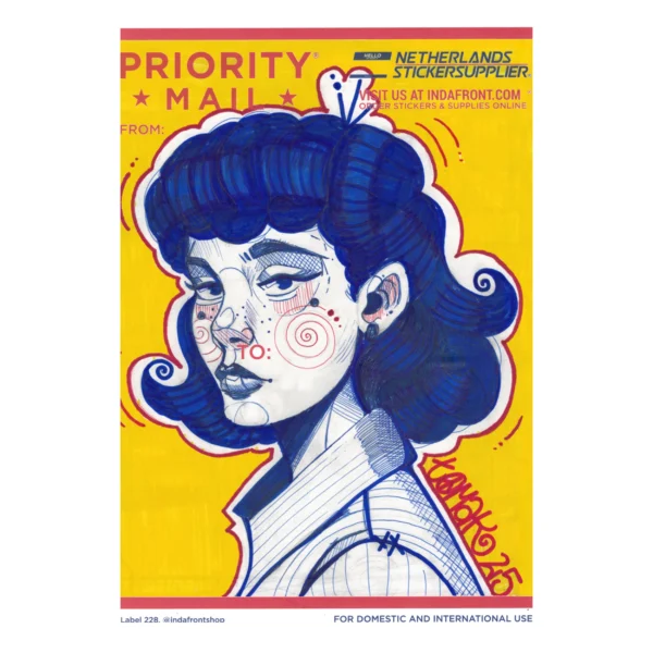 Tosk graffiti art on Priority Mail A4 XXL Sticker