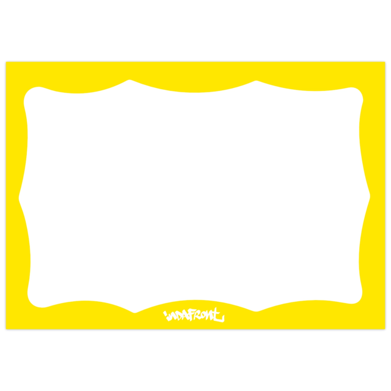 Indafront Wavy Border Yellow sticker
