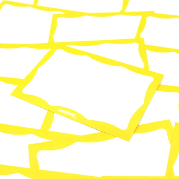 Indafront Wavy Border Yellow stickers
