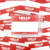 Indafront Hello My Name is Red graffiti stickers in a pack