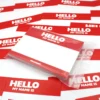 Indafront Hello My Name is Red graffiti stickers in a pack close up look