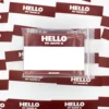 Indafront Hello My Name is Burgundy Red graffiti sticker in a pack