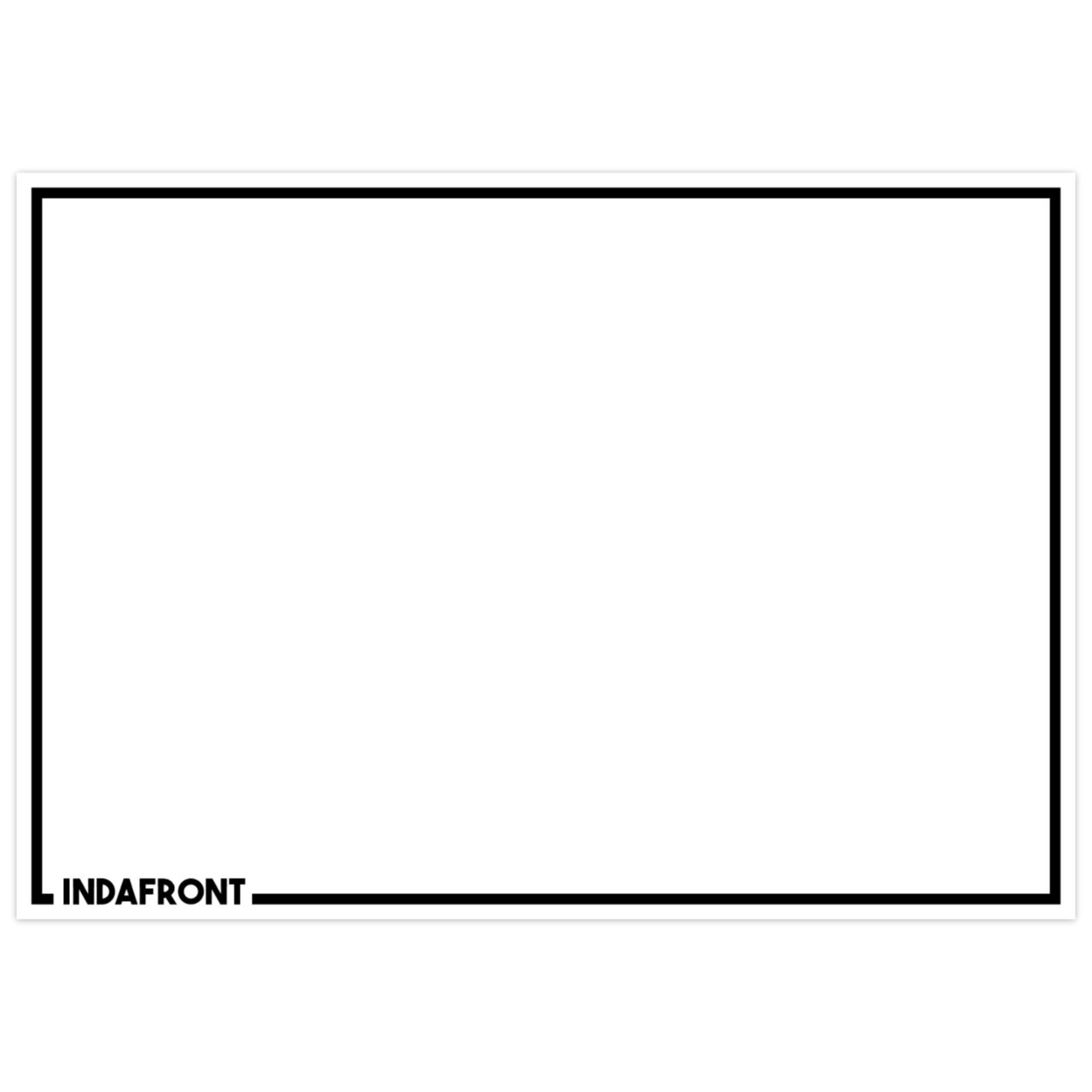 Indafront Line Border Black graffiti sticker