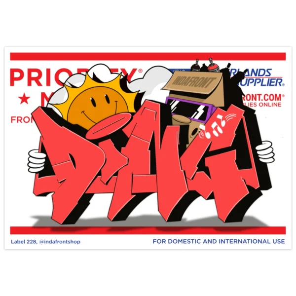 Ding Priority Vinyl matte stickers Indafront