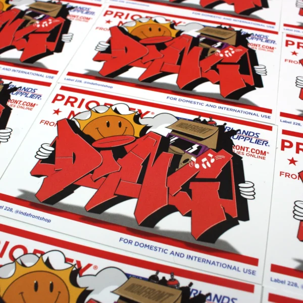 Ding Priority Vinyl matte stickers