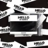Hello My Name is Inverted Black sticker in a pack