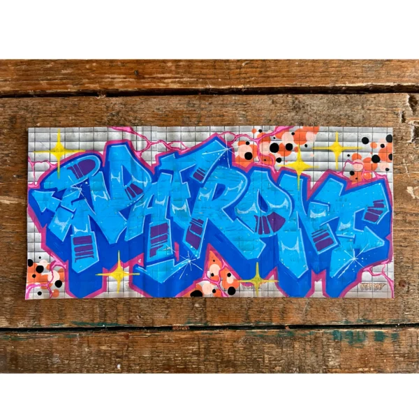 Indafront piece by Ding on Tile Wall Graffiti Stickers