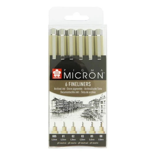Sakura Pigma Micron Fineliner 6 set