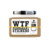 WTF Blue Frame MTN permanent sticker & mini marker set