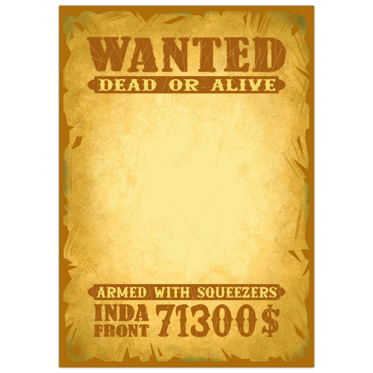 Indafront Wanted sticker