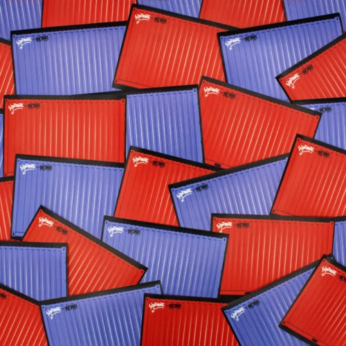 Mome Red & Purple Container Stickers Mix