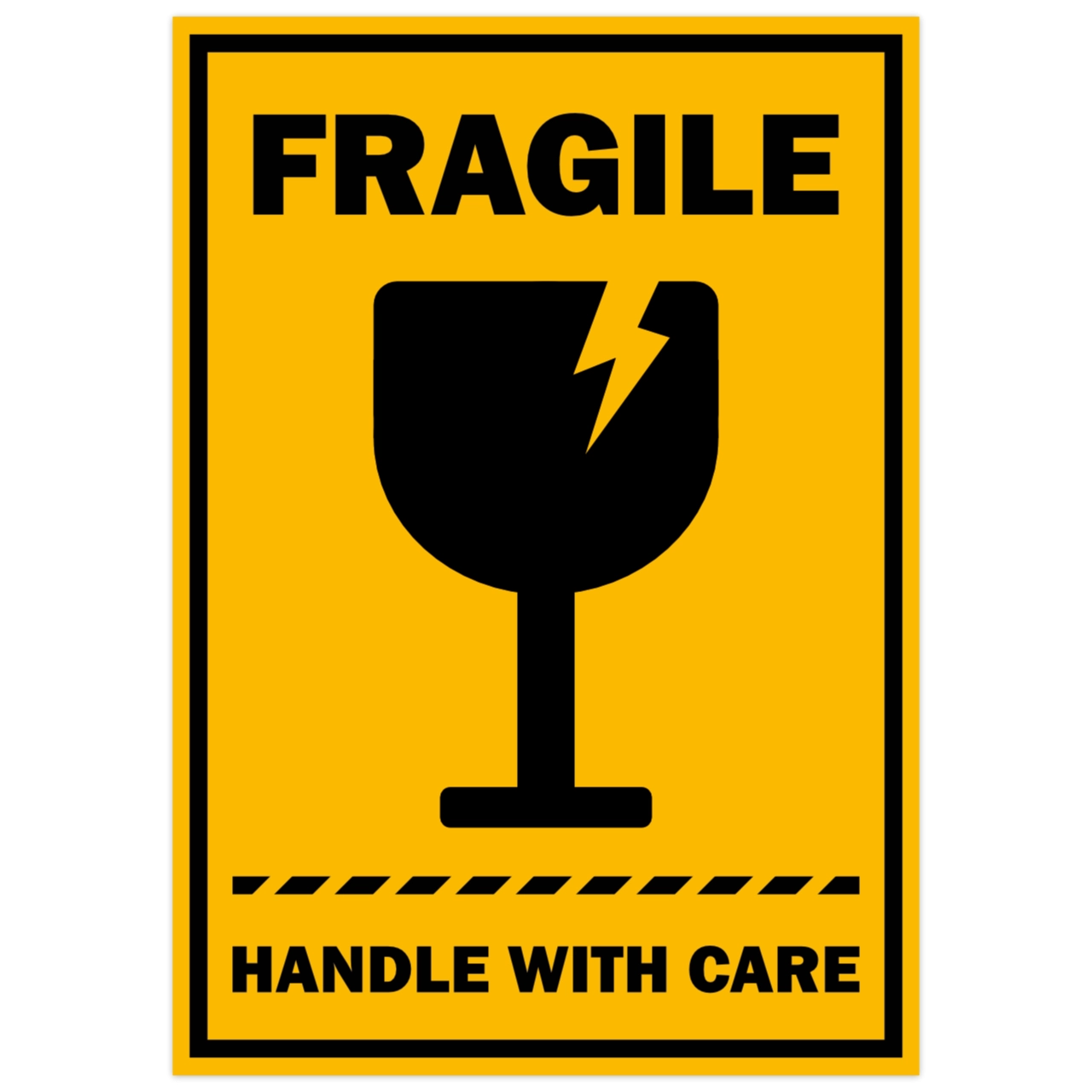 Fragile sticker