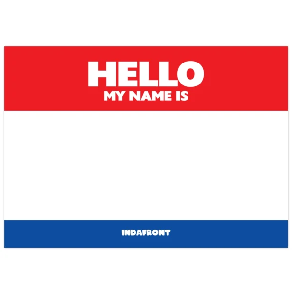 Hello My Name is Stickers Dutch Flag (50 pcs.)