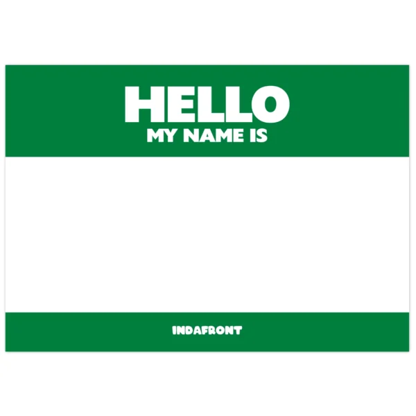 Hello My Name is Stickers Green (50 pcs.)