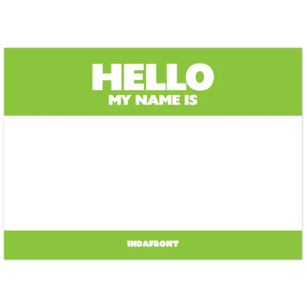 Hello My Name is Stickers Light Green (50 pcs.)