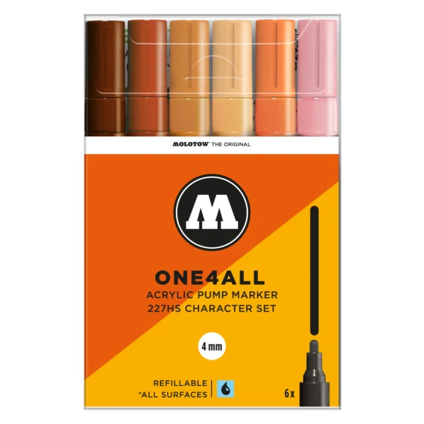 Molotow ONE4ALL 227HS Character Set (4mm) (6x)