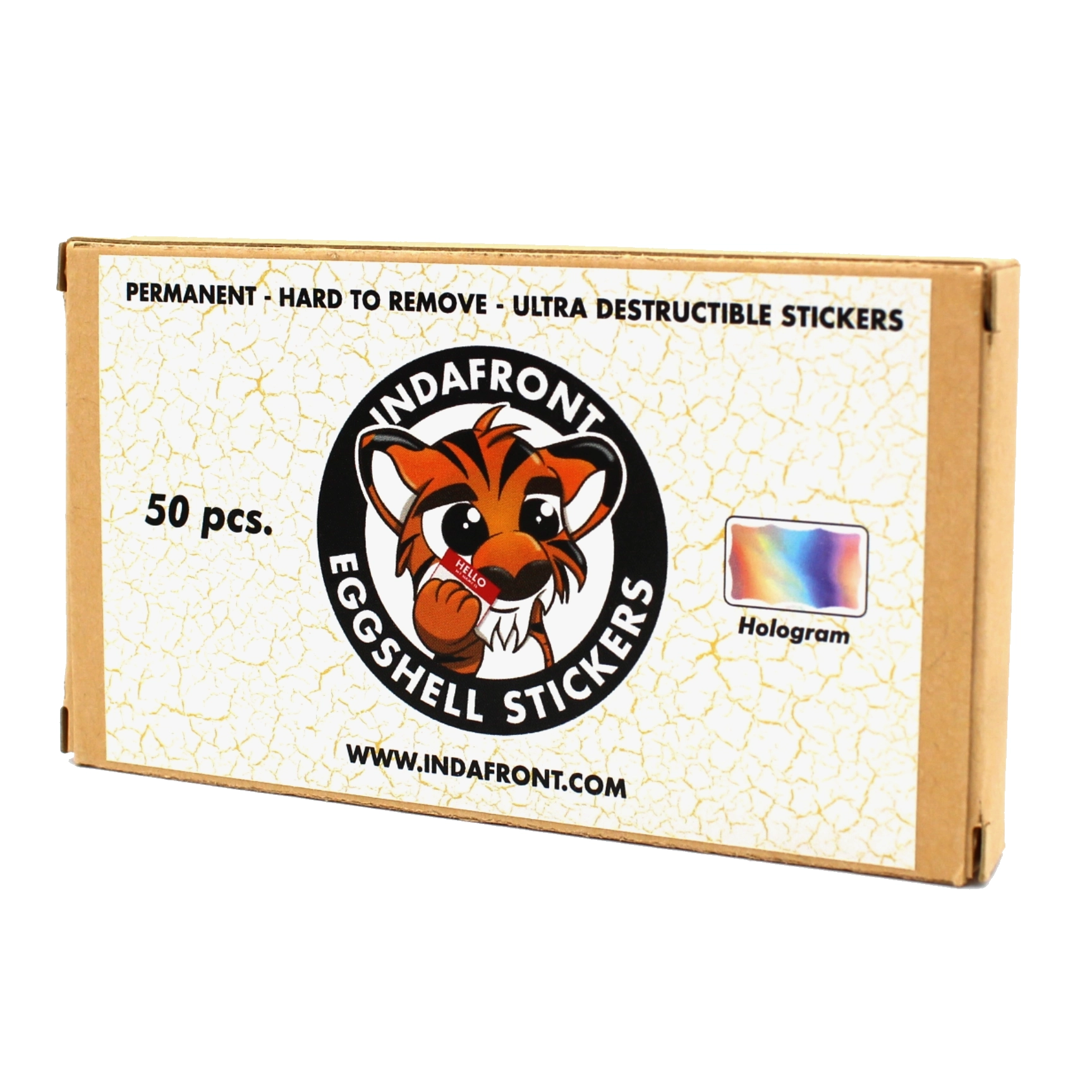 Indafront Eggshell Hologram sticker package