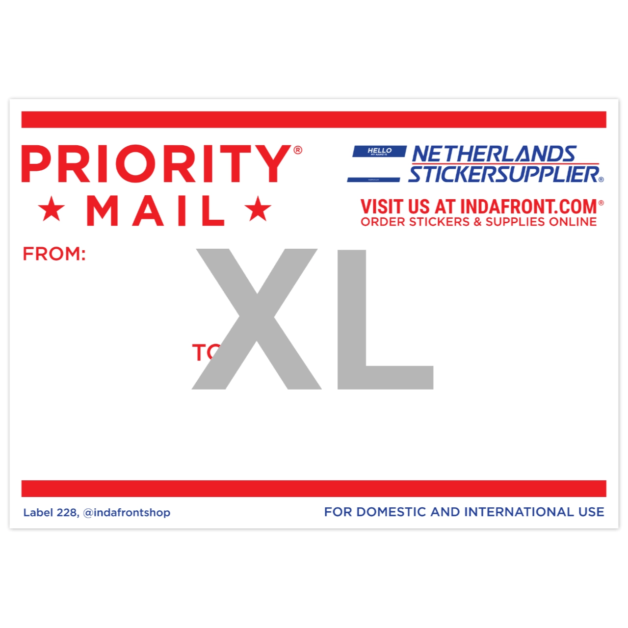 Priority Mail XL A5 Sticker