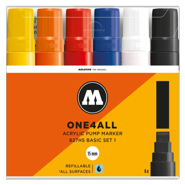 Molotow ONE4ALL 627HS Basic Set 1 (15mm) (6x)