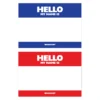 Hello My Name is Vinyl Stickers Mix Blue & Red