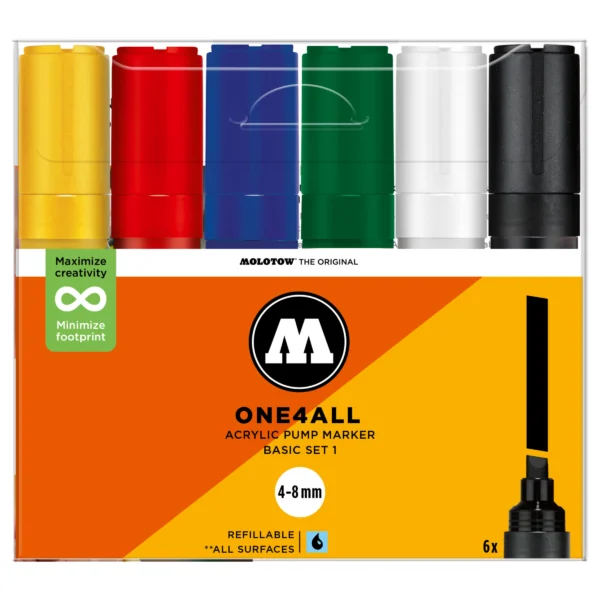 Molotow ONE4ALL 327HS Basic Set (4-8mm) (6x)