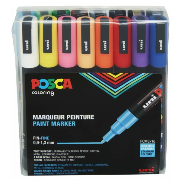 Posca PC-3M Acrylic Marker Standard Set (16 pcs.)