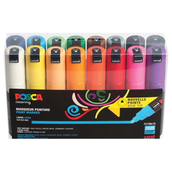 Posca PC-7M Acrylic Marker Standard Set (16 pcs.)