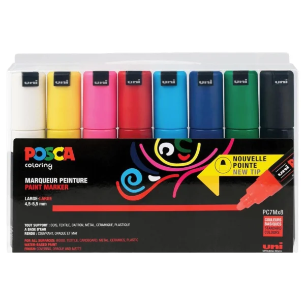 Posca PC-7M Acrylic Marker Standard Set (8 pcs.)