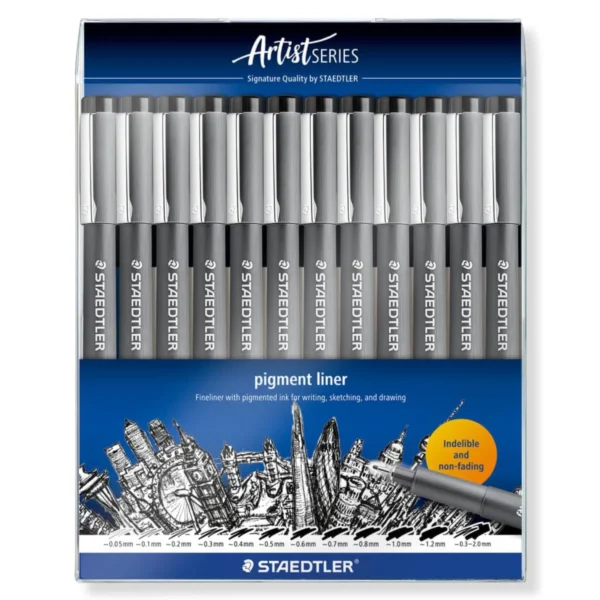Staedtler Pigment Liner Fineliner Set (12 pcs.)